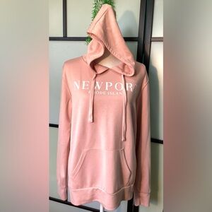 LE Liquid Energy pink hoodie with pockets. Size L